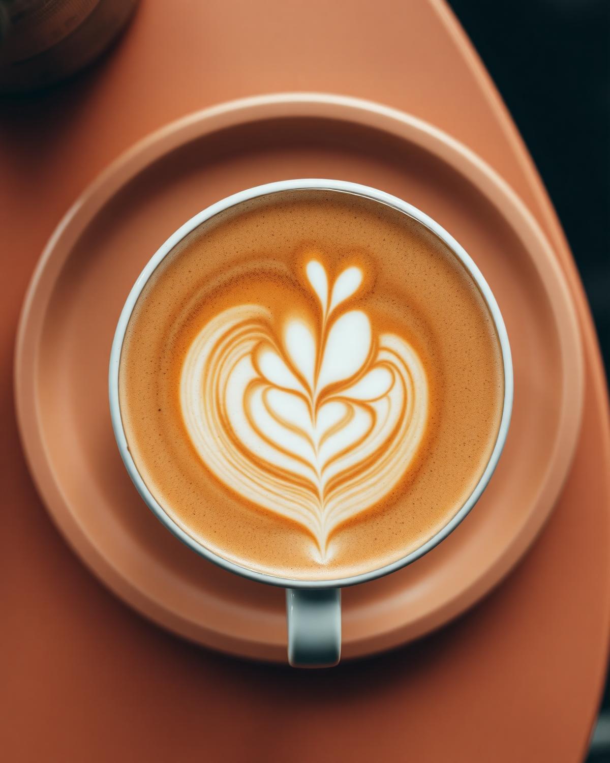 Latte art at El Idilio